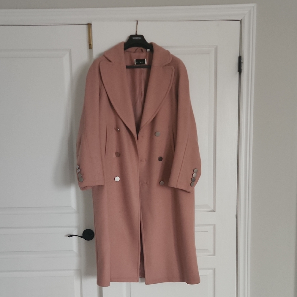 Guess Classic Wool Pea Coat Blush